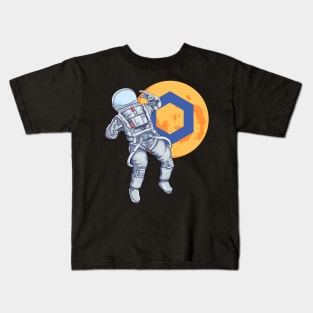 Chainlink Cryptocurrency Astronaut Kids T-Shirt